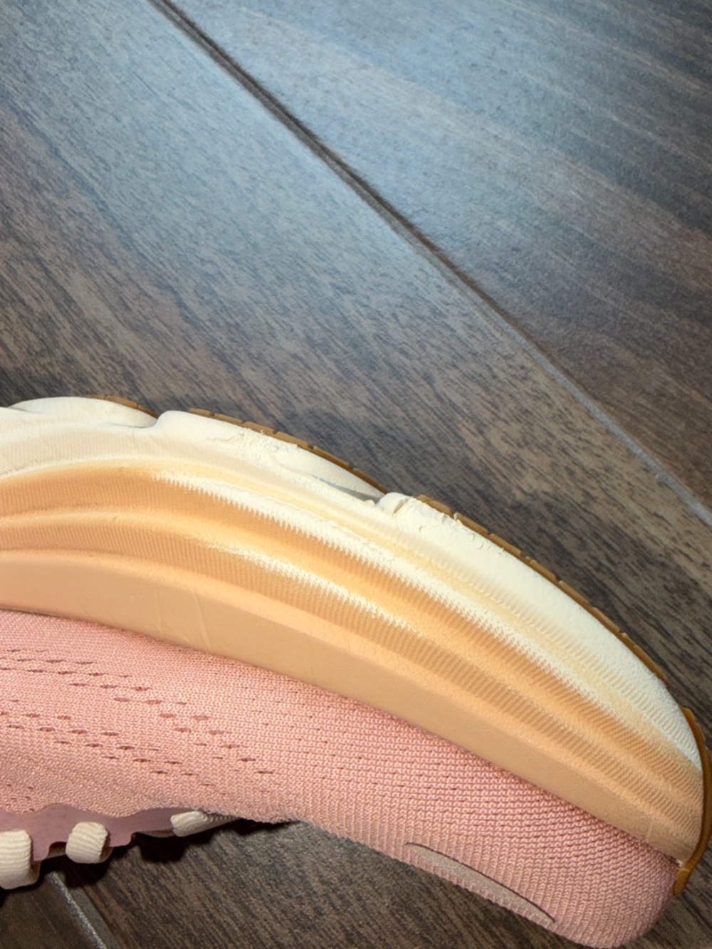 Hoka Women's Rose and Tan Cushioned Running Sneakers - Picture 8 of 10